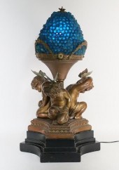ARMOR BRONZE CLAD CUPID LAMP G