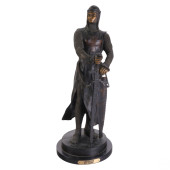 ARMORED CRUSADER BRONZE STATUE