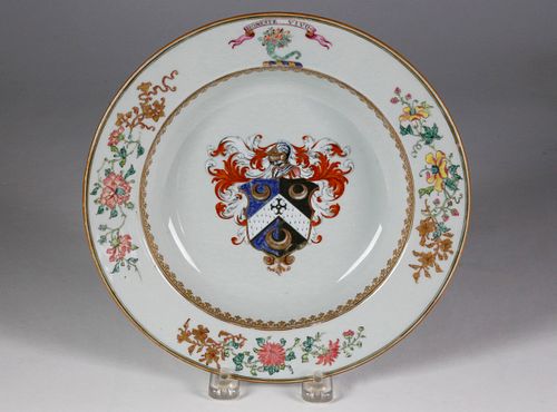 ARMORIAL CHINA TRADE PORCELAIN SOUP