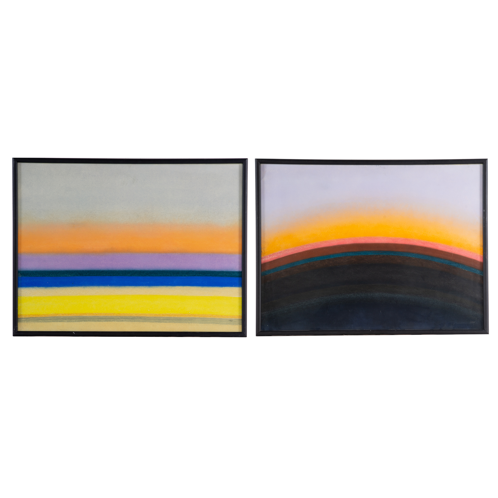 ARNALDO COEN. TWO FRAMED PASTELS