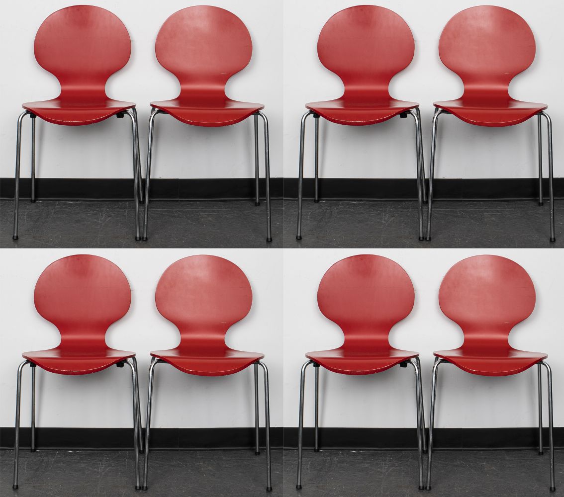 ARNE JACOBSEN RED SERIES 7 SIDE