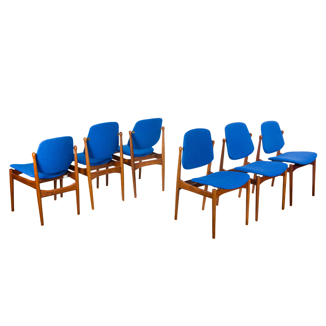 ARNE VODDER, DINING CHAIRS, SIX