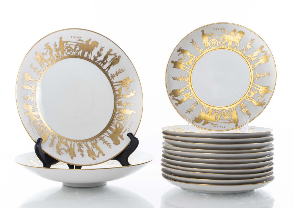 ARRIGO FINZI GILT PORCELAIN