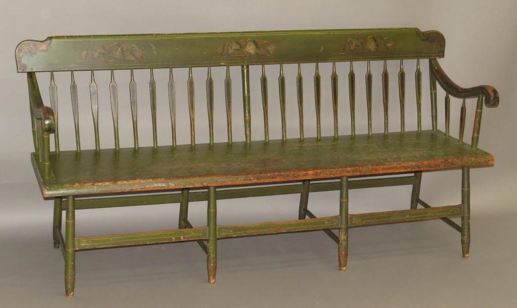 ARROW BACK SETTEEca. 1860; in a