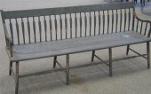 Arrowback plank seat settle in
