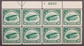 ARROW/PLATE BLOCK U.S. AIRMAIL