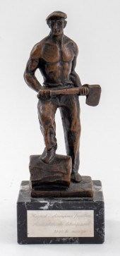 ARRULI THE LOGGER BRONZE SCULP
