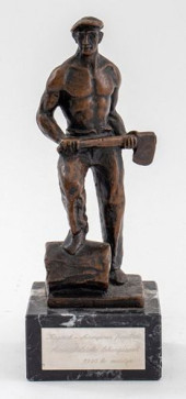 ARRULI THE LOGGER BRONZE SCULP