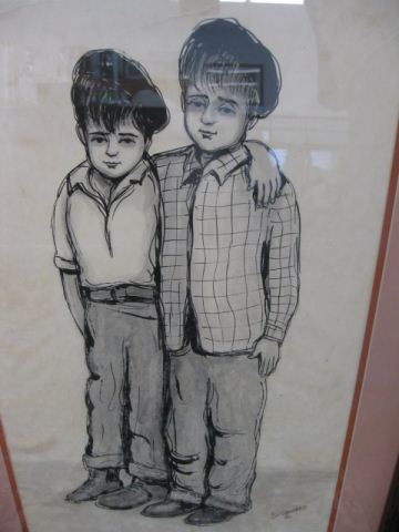 Art Buchwald Judaica Pen & Ink of