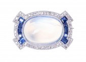 ART DECO 14 KT. WHITE GOLD, MO