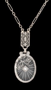ART DECO 14K CAMPHOR GLASS & D