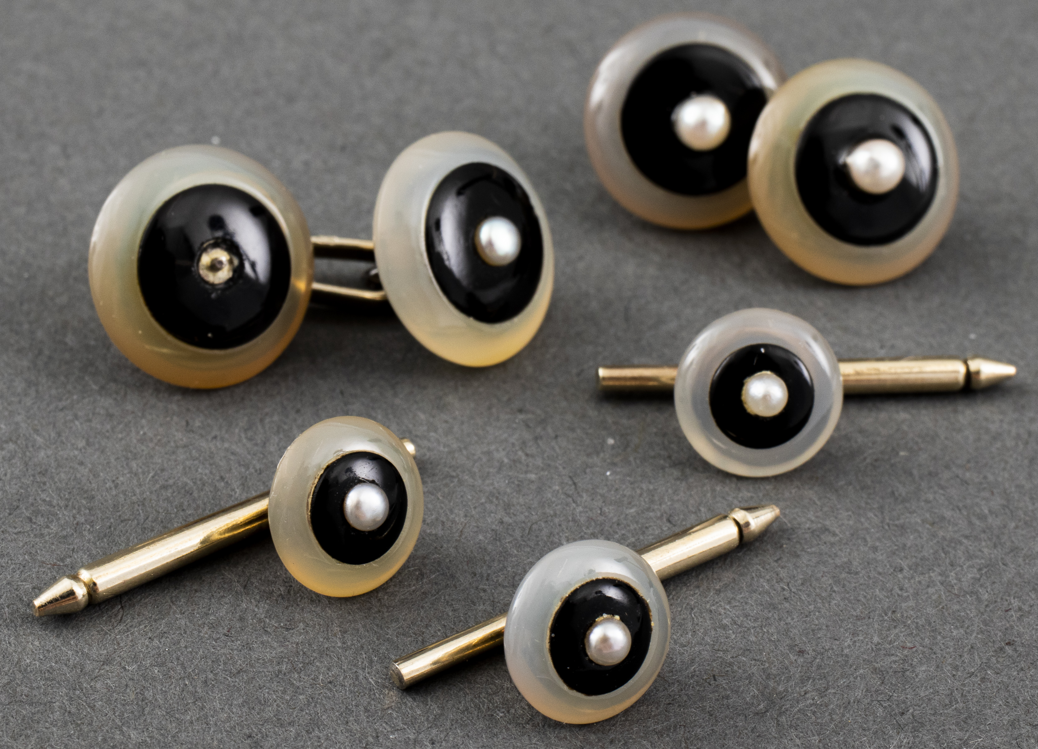ART DECO 14K GOLD, MOONSTONE,