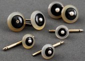 ART DECO 14K GOLD, MOONSTONE,
