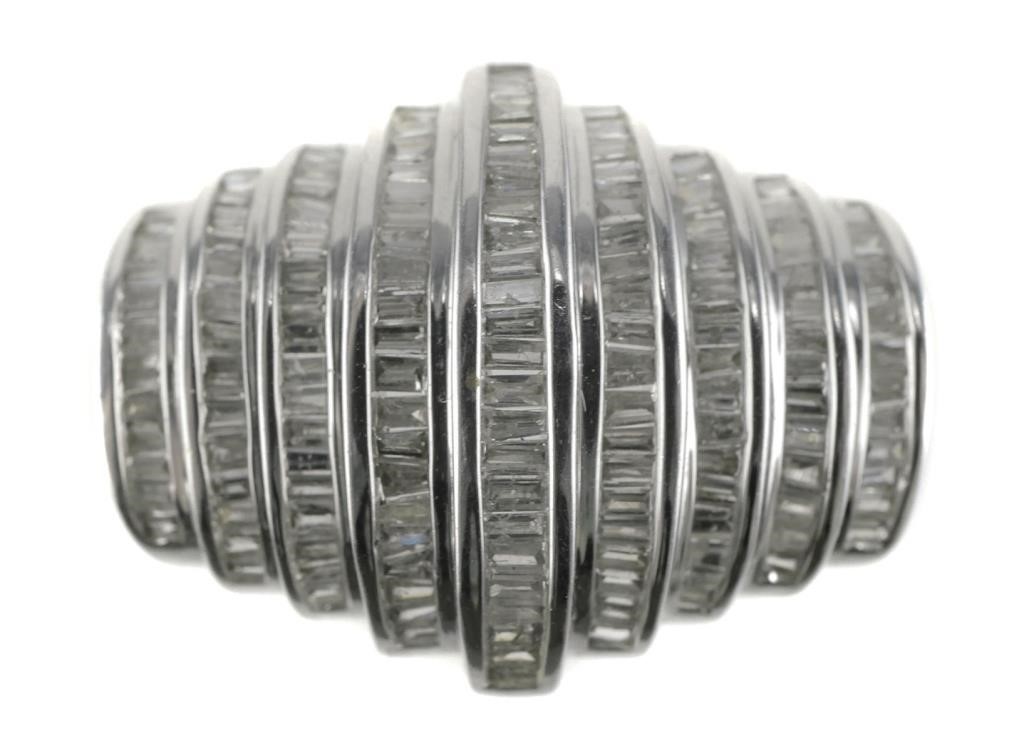 ART DECO 14K WHITE GOLD DIAMONDS