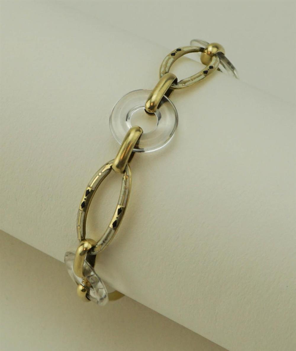 ART DECO 14K YELLOW GOLD ENAMEL AND
