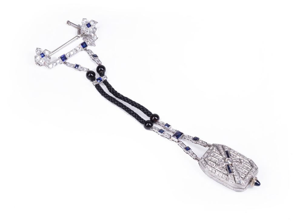 ART DECO 18 KT. WHITE GOLD, DIAMOND