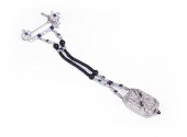 ART DECO 18 KT. WHITE GOLD, DI