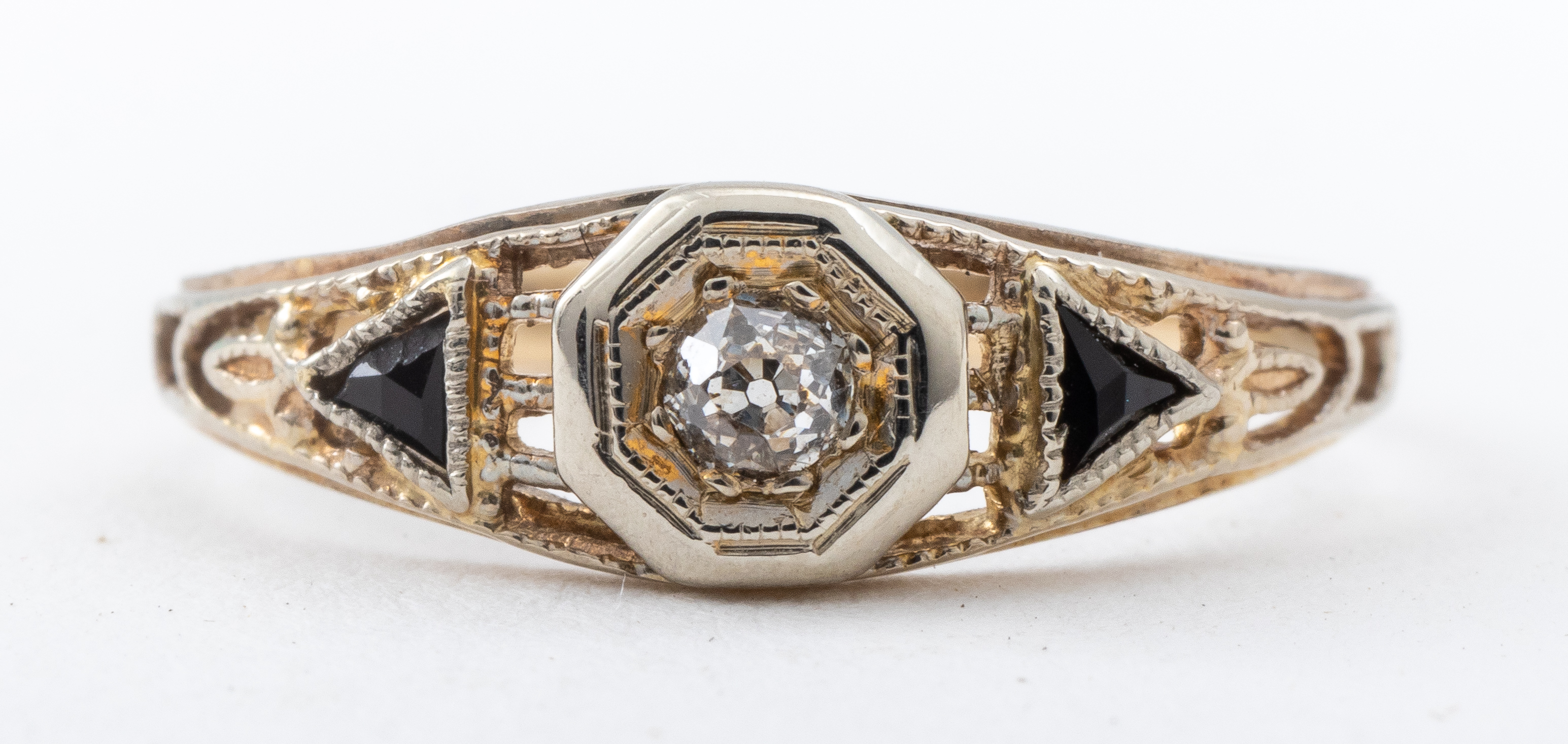ART DECO 18K WHITE GOLD DIAMOND &
