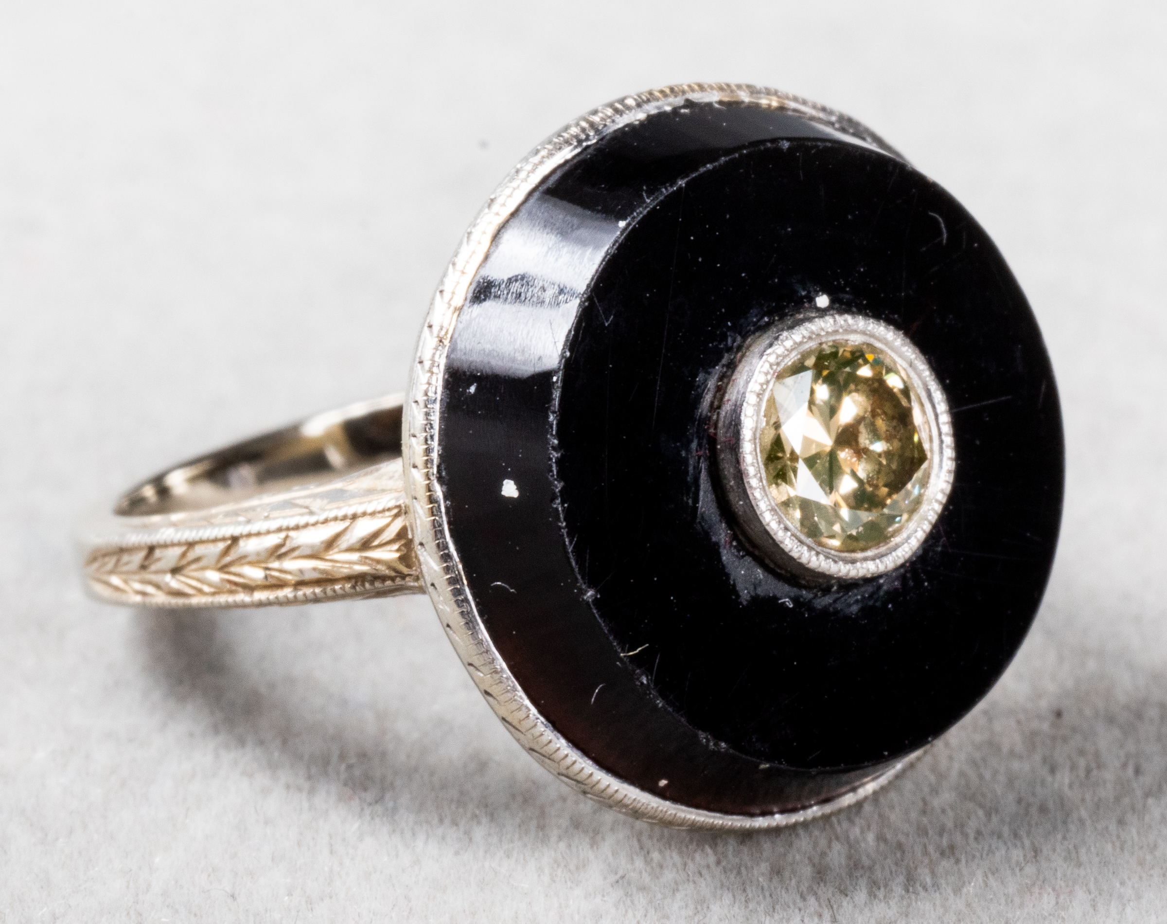 ART DECO 18K WHITE GOLD, DIAMOND