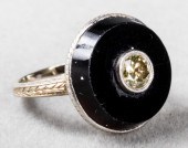 ART DECO 18K WHITE GOLD, DIAMO