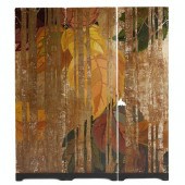 ART DECO 3-PANEL PAINTED WOOD
