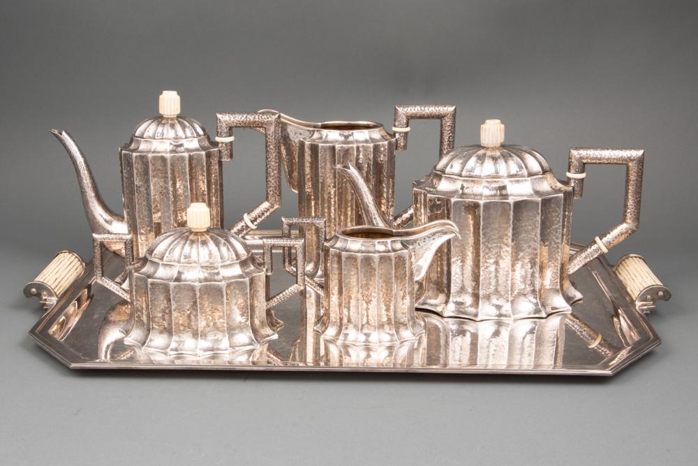 ART DECO .900 SILVER COFFEE & TEA
