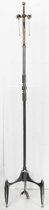 ART DECO ALUMINUM FLOOR LAMP A