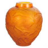 ART DECO AMBER GLASS ARCHERS V