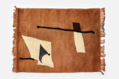 ART DECO, AREA RUG (6' 7" X 4'