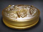 Art Deco art glass powder jar