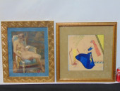 ART DECO ART, SEATED NUDE, GUI
