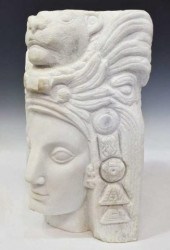 ART DECO AZTEC REVIVAL CARVED