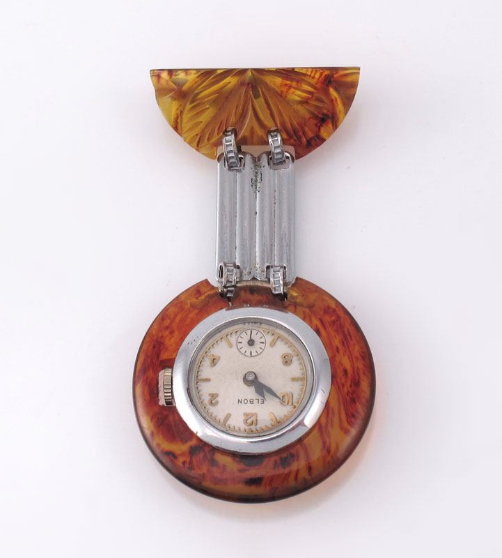 ART DECO BAKELITE ELBON LAPEL OR
