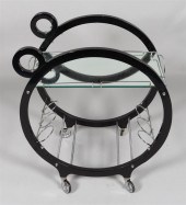 ART DECO BLACK LACQUER AND CHR