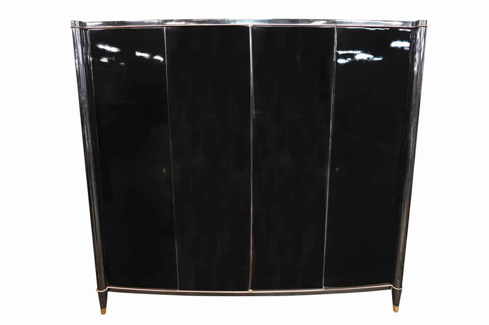 ART DECO BLACK LACQUER WARDROBEwith