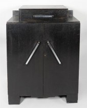 ART DECO BLACK PAINTED SIDE CA