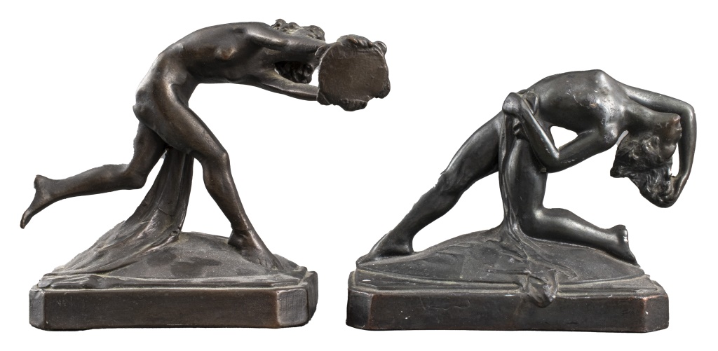 ART DECO BOOKEND SCULPTURES OF