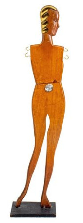 ART DECO BRASS MOUNTED MANNEQU