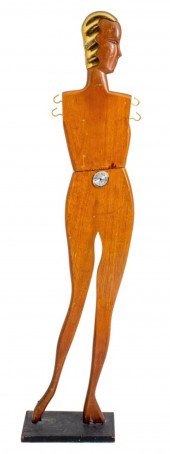 ART DECO BRASS MOUNTED MANNEQU