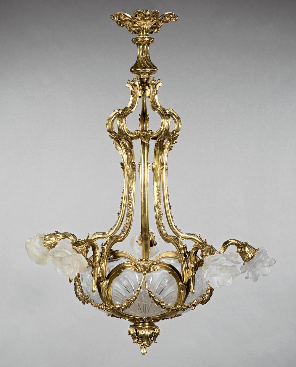 ART DECO BRONZE AND GLASS