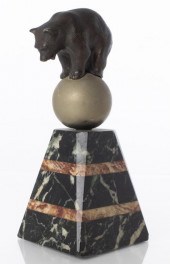 ART DECO BRONZE BALANCING BEAR