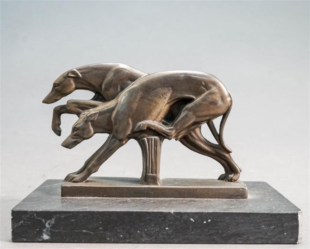 ART DECO BRONZE FIGURAL GROUP OF