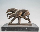 ART DECO BRONZE FIGURAL GROUP