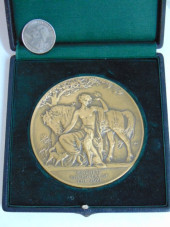 ART DECO BRONZE MEDALLION IN O