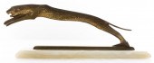 ART DECO BRONZE MODEL OF A LEA