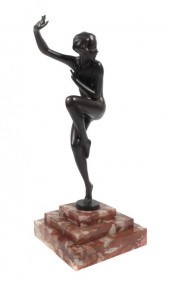 ART DECO BRONZE NUDE SCULPTURE