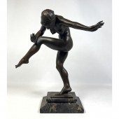Art Deco Bronze nude. Signed.