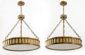 ART DECO BRONZE PENDANT CHANDE