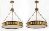 ART DECO BRONZE PENDANT CHANDE