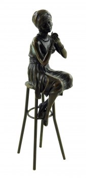 ART DECO BRONZE SCULPTURE OF F